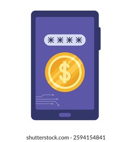 Digital wallet secured with password