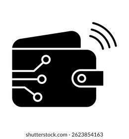 digital wallet sign symbol vector flat icon