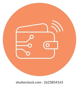 digital wallet sign symbol vector flat icon