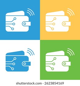 digital wallet sign symbol vector flat icon