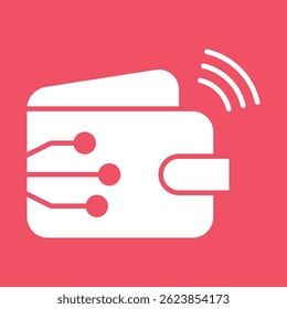digital wallet sign symbol vector flat icon