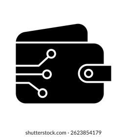 digital wallet sign symbol vector flat icon