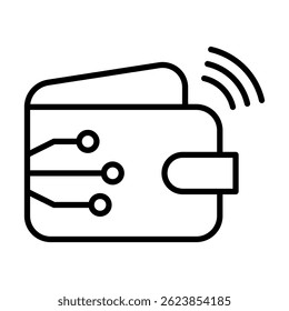 digital wallet sign symbol vector flat icon