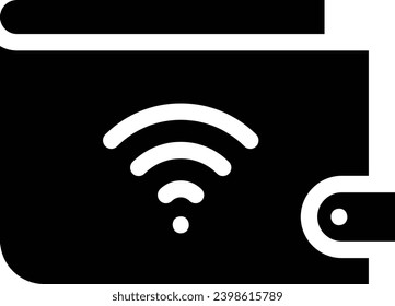 Digital wallet single vector line icon
