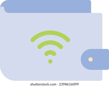 Digital wallet single vector line icon