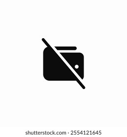 digital wallet turned off icon sign vector