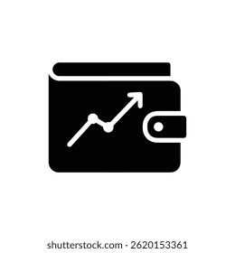 Digital Wallet with Upward Trend Icon Representing Digital Finance and Growth