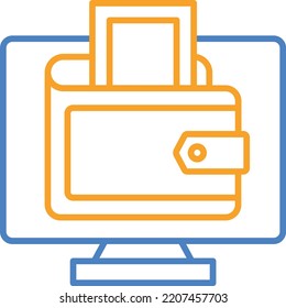 Digital Wallet vector icon. Can be used for printing, mobile and web applications.