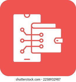 Digital Wallet vector icon. Can be used for printing, mobile and web applications.