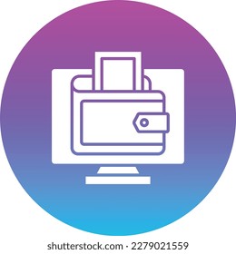 Digital Wallet vector icon. Can be used for printing, mobile and web applications.