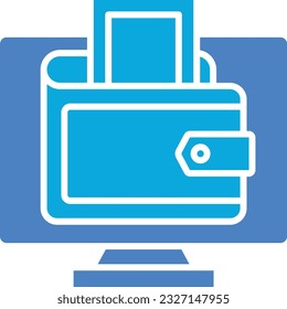 Icono vector de cartera digital. Se puede usar para imprimir, móviles y aplicaciones web.