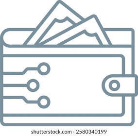 Digital Wallet vector icon. Can be used for printing, mobile and web applications.