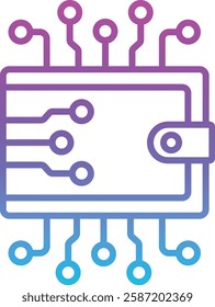 Digital Wallet vector icon. Can be used for printing, mobile and web applications.