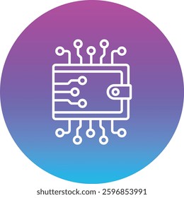 Digital Wallet vector icon. Can be used for printing, mobile and web applications.