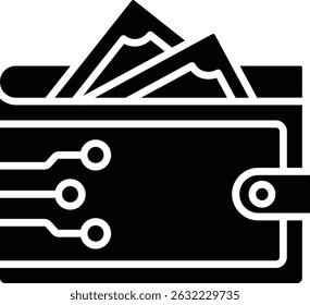 ícone de vetor da Carteira Digital. Pode ser usado para impressão, aplicativos móveis e da Web.