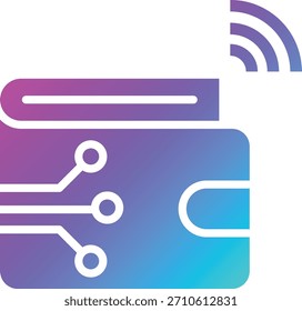 Ilustração de design de ícone de vetor de carteira digital