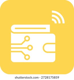 Ilustração de design de ícone de vetor de carteira digital