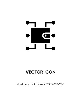 Icono de vector de cartera digital. Ilustración vectorial plana moderna y simple para sitio web o aplicación móvil.Símbolo de billetera, ilustración de logotipo. Gráficos vectoriales perfectos para píxeles	