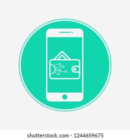 Digital wallet vector icon sign symbol