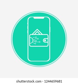 Digital wallet vector icon sign symbol