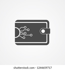 Digital wallet vector icon sign symbol