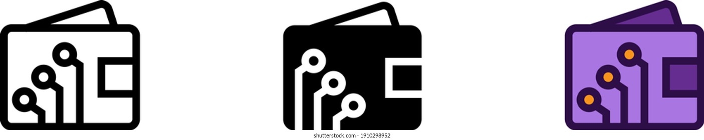 Digital wallet , vector illustration