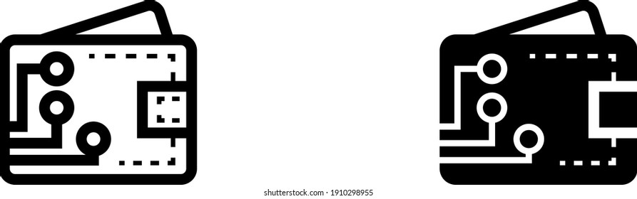 Digital wallet , vector illustration
