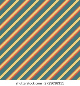 Digital Wallpaper Diagonal Stripe in Ocean Slumber and Red Wire Seamless Background