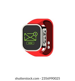 Digital watch electronic on isolated background, Vector illustration.