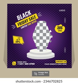 Digital Watch facebook banner or instagram post template