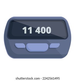 Cartoon-Vektorgrafik der digitalen Uhr. Sport-App. Sprungverfolgung