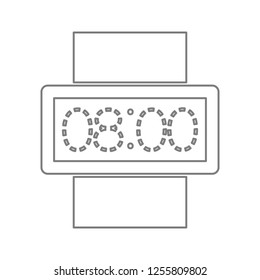 digital watch icon. Element of cyber security for mobile concept and web apps icon. Thin line icon for website design and development, app development