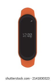 digital watch icon flat isolated