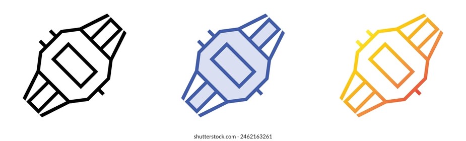 icono de reloj digital. Diseño de estilo de relleno lineal, azul y degradado aislado sobre fondo blanco