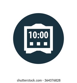 digital watch icon, on white background