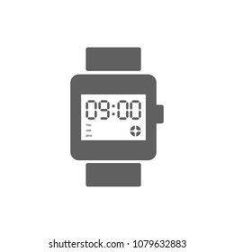 Digital watch icon in trendy flat style isolated on white background. Symbol for your web site design, logo, app, UI. Vector illustration, EPS