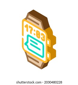 digital watch isometric icon vector. digital watch sign. isolated symbol illustration