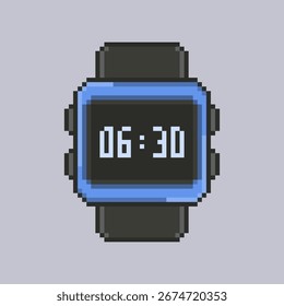 Reloj digital en pixel art