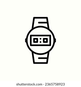 reloj digital, icono de tiempo, icono aislado en el fondo de la luz, perfecto para sitio web, blog, logotipo, diseño gráfico, medios sociales, interfaz de usuario, aplicación móvil