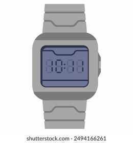 Digital watch vector cartoon illustration isolated on a white background.