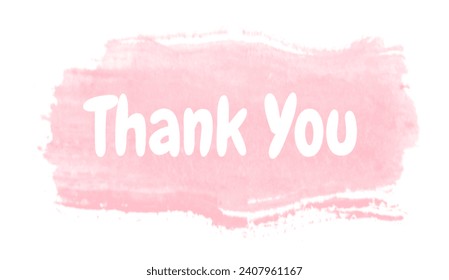 Digital Watercolor Thank You Note — Pink Splash Effect