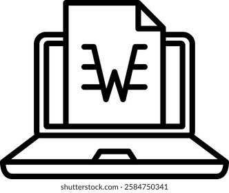  Digital watermarking icon line high quality