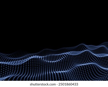 Digital Wave Background. Abstract Texture. Technology Pattern. Scientific Backdrop. Vector illustration