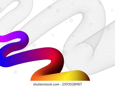 Digital wave colorful abstract gradient background. Design for futuristic fluid line technology connect internet.