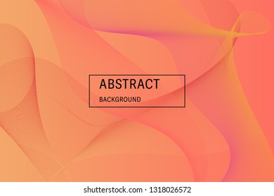Digital wave vector abstract background. Simple shapes and modern trendy colors. 