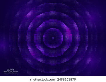 Digital waves. 3D ripple effect. Abstract sound waves. Vector illustration.