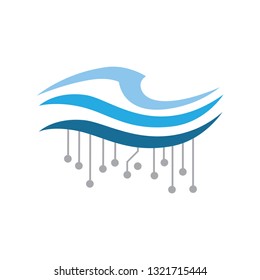 digital waves, logo icon