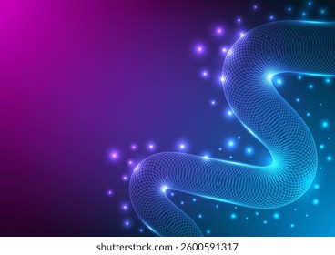 Digital Wavy gradient background. Colorful futuristic wireframe and wave. Design for abstract futuristic fluid curve technology wave shape connect light digital.
