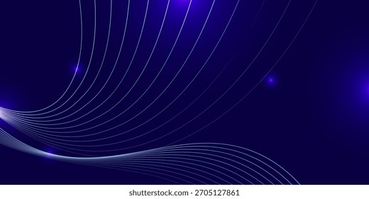 Digital Wavy Shape. Futuristic Presentation Concept. Dynamic Communication Illustration. Gradient Science Digital Flow. Technology Vector Background.
