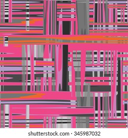 digital weave plaid vector seamless pattern